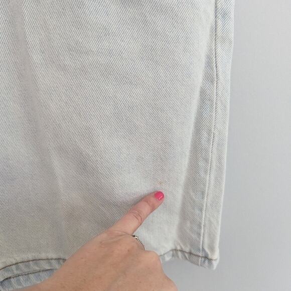 Vintage Women's Levi's 950 Relaxed Fit 13 Denim Shorts Jort Orange Tab Yellowing - Picture 5 of 10